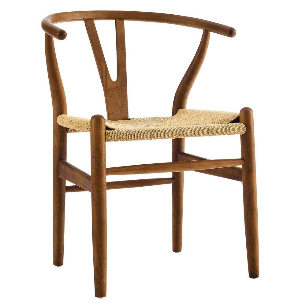 Modway Amish Dining Wood Armchair in Walnut