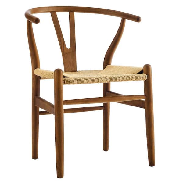 MODWAY Amish Walnut Dining Wood Armchair