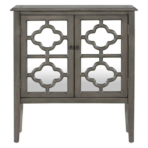 Tileon 31.5 in. W x 13.8 in. D x 33.8 in. H Gray MDF Ready to Assemble Kitchen Cabinet with Solid Wood Frame and Legs