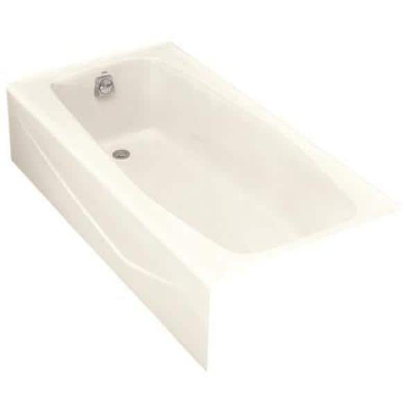 VILLAGER ALCOVE BATHTUB WITH INTEGRAL APRON AND LEFT-HAND DRAIN, 60X31 IN., WHITE