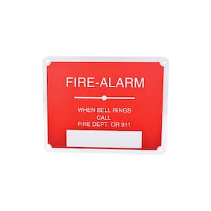7 in. x 9 in. Aluminum Fire Safety Sign Fire Alarm When Bell Rings Call Fire Dept Or 911