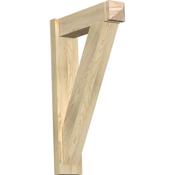 Ekena Millwork 6 in. x 34 in. x 22 in. Douglas Fir Traditional Arts and Crafts Rough Sawn Outlooker