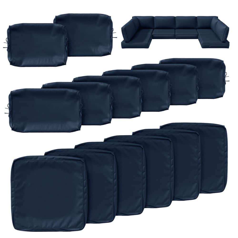 Kimunuk 14-Piece Outdoor Patio Cushion Cover, UV and Waterproof