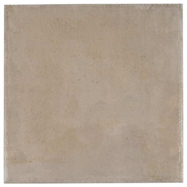 Cadence 8 in. x 8 in. Glossy Creamy Beige Porcelain Zellige Square Tile (12.49 sq ft/case)-29 Pack