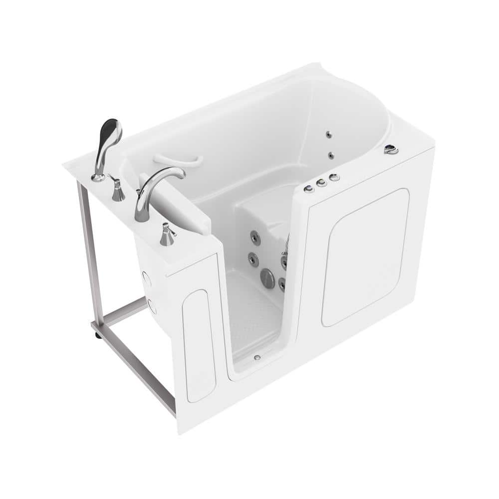 Universal Tubs HD Series 54 in. Left Drain Quick Fill WalkIn Whirlpool Bath Tub with Powered