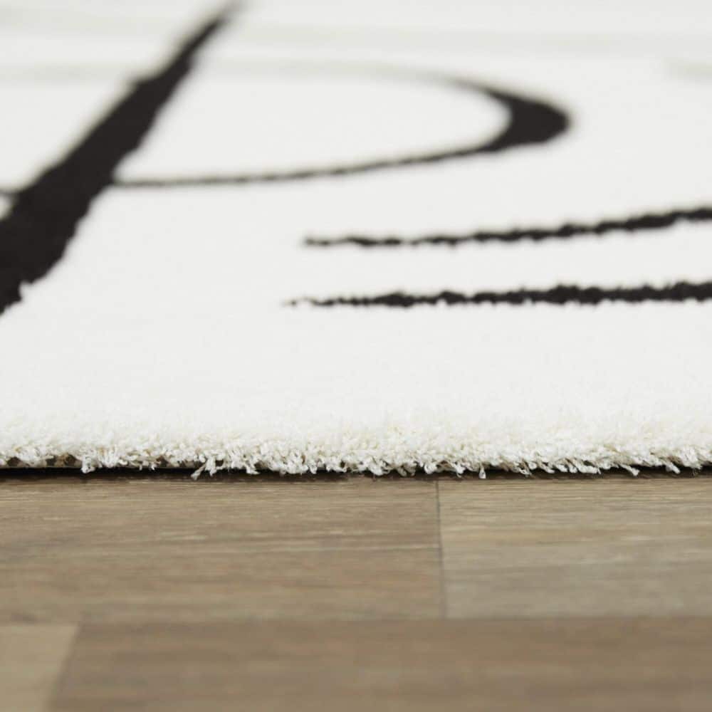 Velvety Abstract Shag Area Rug 8' x 10' in Timeless Colors
