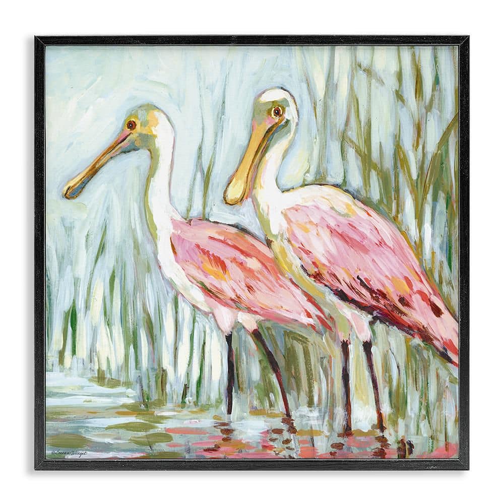 Spoonbill Birds Pair by Susan Winget 1 Piece Black Framed Animal Giclee Art Print 17 in. x 17 in. price history on PriceWatchPro