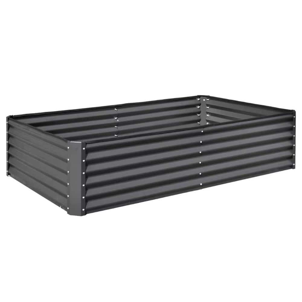 8 ft. x 4 ft. x 1.5 ft. Gray Rectangular Metal Raised Garden Bed price history on PriceWatchPro