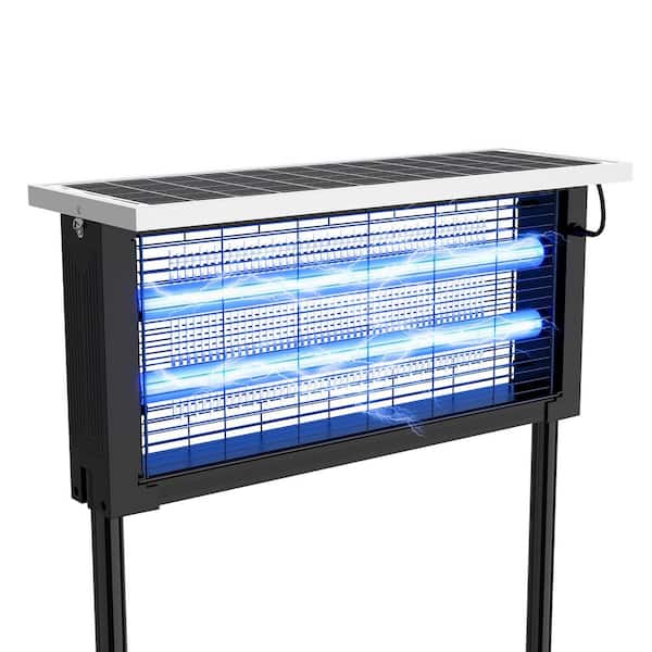 Solar Bug Zapper Outdoor 4500-Volt High Voltage Rechargeable Wireless Electric Mosquito Killer Trap Repellent for Indoor