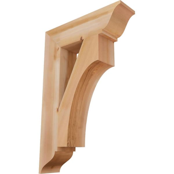 Ekena Millwork 5.5 in. x 36 in. x 24 in. Western Red Cedar Westlake Traditional Smooth Bracket