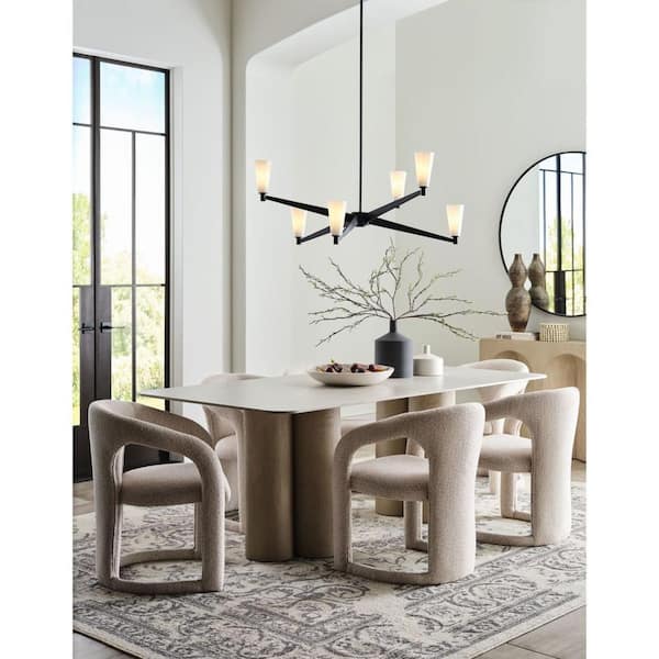 Tosca Collection 6-Light Matte Black Modern Luxe Chandelier