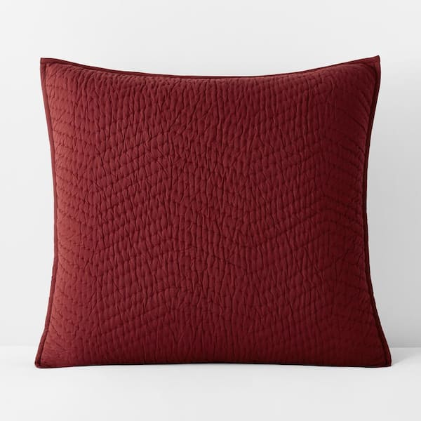 The Company Store Company Cotton Claret Solid Euro Sham