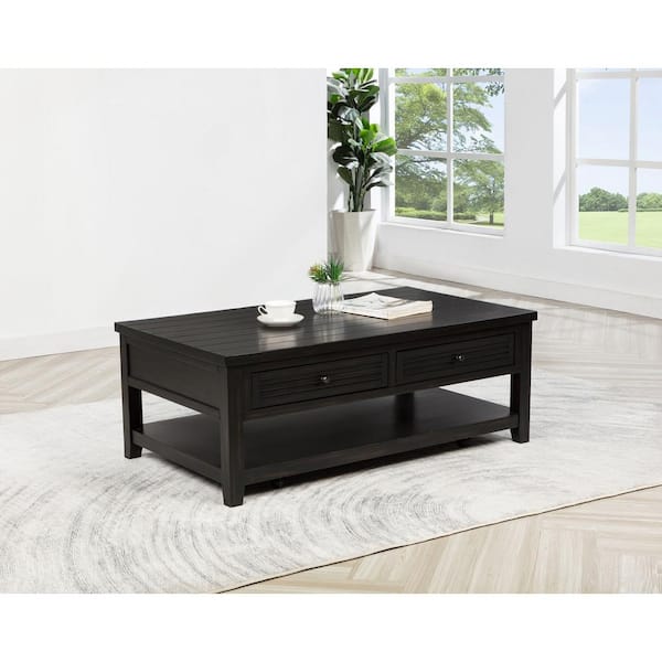 Coaster Concord 48 in. Distressed Java Brown Rectangle Wood Top