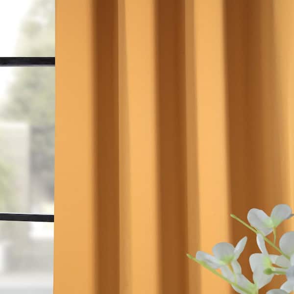 Marigold Orange Yellow Blackout Curtain Panels/Drapes for Living Room 45 in  ブラインド