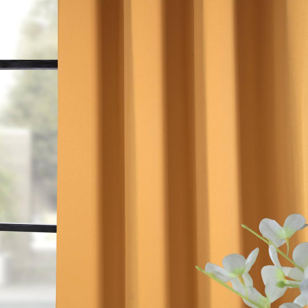 Marigold Velvet Blackout Grommet Window Panel, 50W x 84L
