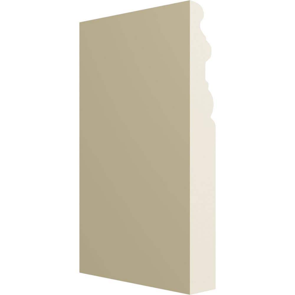 7 3/8"H x 4 3/8"P Polyurethane Baseboard Moulding Inside Corner