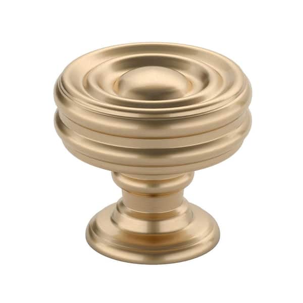 Britannia Collection 1-3/8 in. (35 mm) Modern Champagne Bronze Round Cabinet Knob