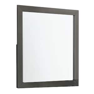 Aliso Metallic Gray 38.37 in. W x 38.25 in. H Rectangle Wood Framed Mirror