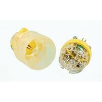 15 Amp 125-Volt Round Dead Front Plug, Clear