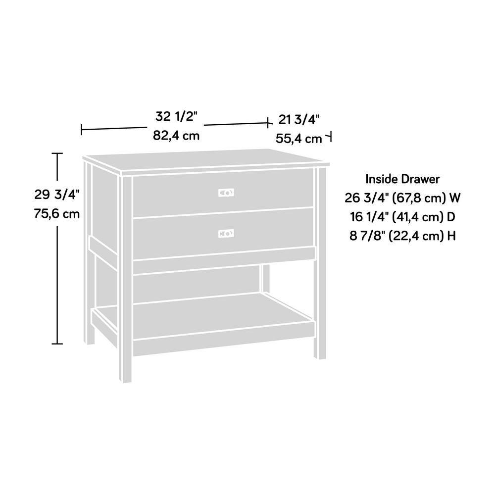 Raven Oak 1-Drawer Lateral File Cabinet with Shelf