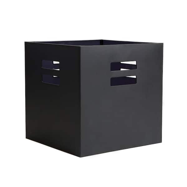 iCube 12.5 in. H x 12.5 in. W x 12.5 in. D Black Plastic Cube Storage Bin
