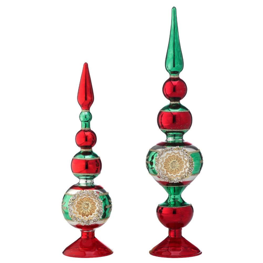 "14-18"" Glass Reflector Table Finial Set of 2" price history on PriceWatchPro
