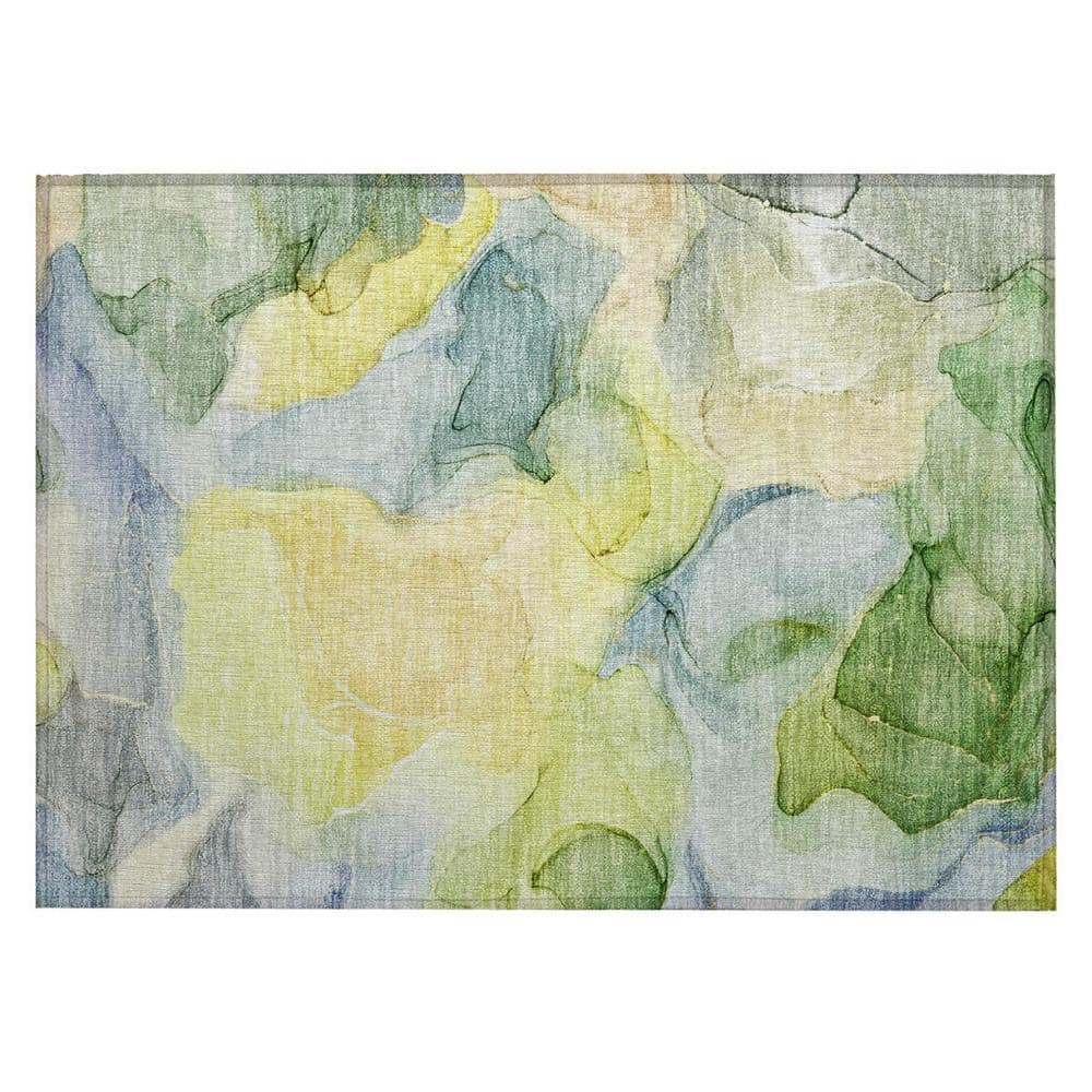 Yellow 2 ft. x 3 ft. Abstract Indoor/Outdoor Area Rug price history on PriceWatchPro