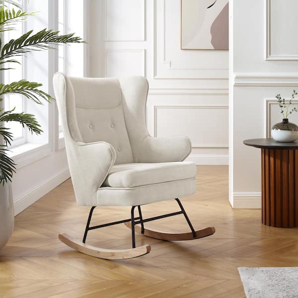 Rocking best sale chair beige