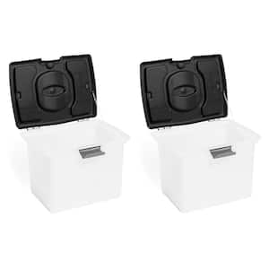 Stackable File Storage Caddy with Accessory Compartment (2-Pack)