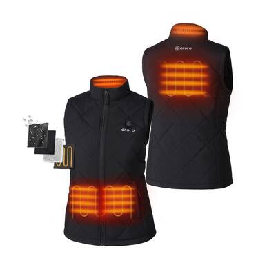 Women's X-Large Black 7.2-Volt Lithium-Ion Quilted Heated Vest with (1) 5.2 Ah Battery and Charger