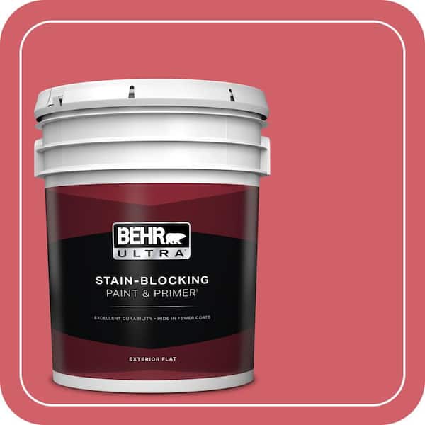 BEHR ULTRA 5 gal. #140B-6 Italiano Rose Flat Exterior Paint & Primer