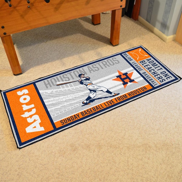 Houston Astros Gray 2 ft. 6 in. x 6 ft. Ticket Runner Rug