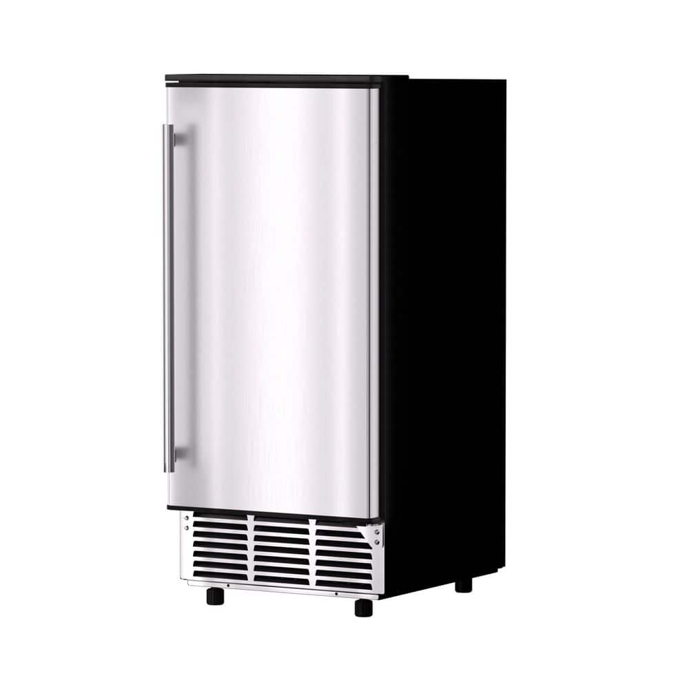 15 in. 120 lbs. /day Freestanding/Built-In Full Size Cubes Outside Ice Maker Machine in Stainless Steel with 30 lbs. Bin price history on PriceWatchPro