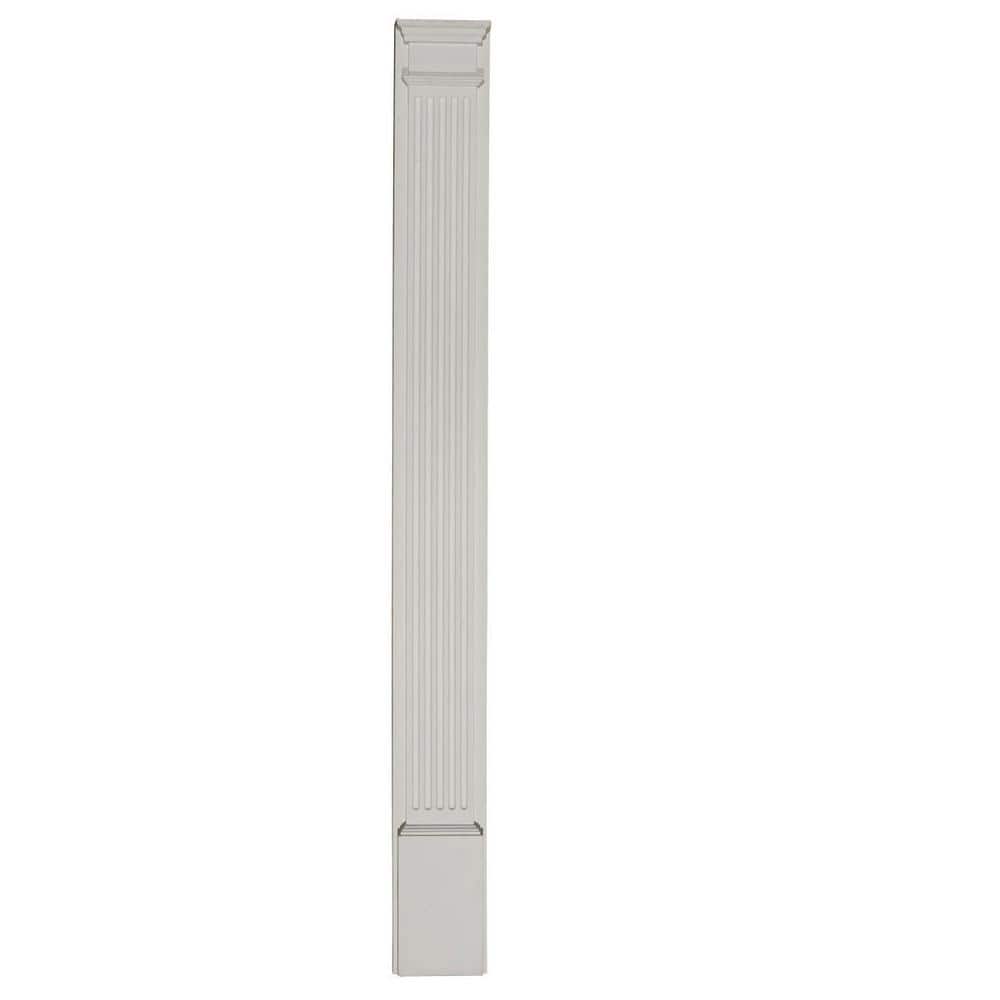 Ekena Millwork 8 in. x 23/4 in. x 100 in. Primed Polyurethane Fluted