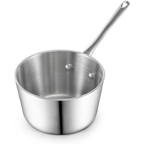 0.14 qt. Multi-Ply Clad Stainless Steel Butter Warmer Coffee Pot Small Saucepan,Coffee Pot,Milk Warmer,Chocolate Melting