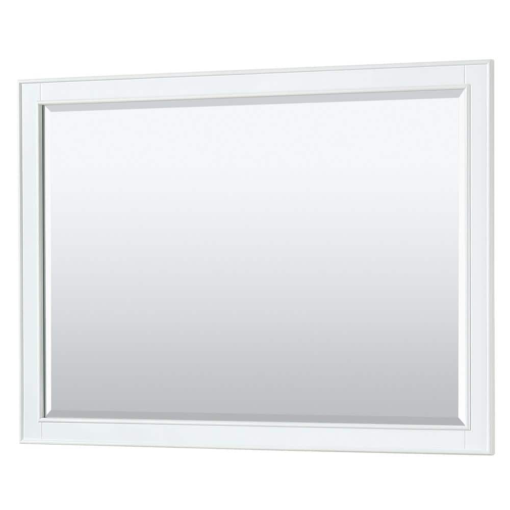 Deborah 48" White Vanity with Carrara Marble Top and Gold Hardware