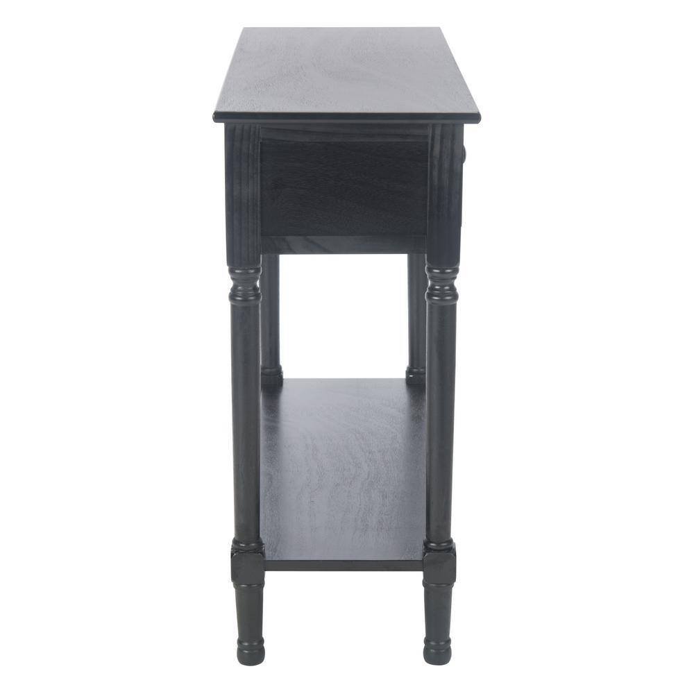 Tate Amish Black Wood 40" Console Table with Storage