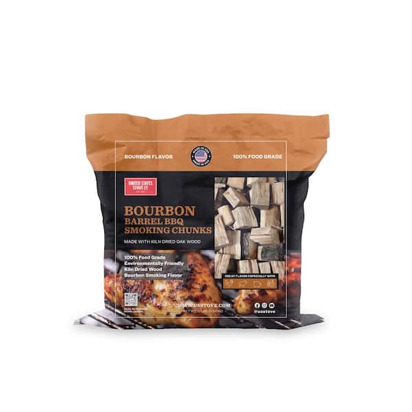 US Stove Bourbon Barrel Chunks -10 lbs. Bag