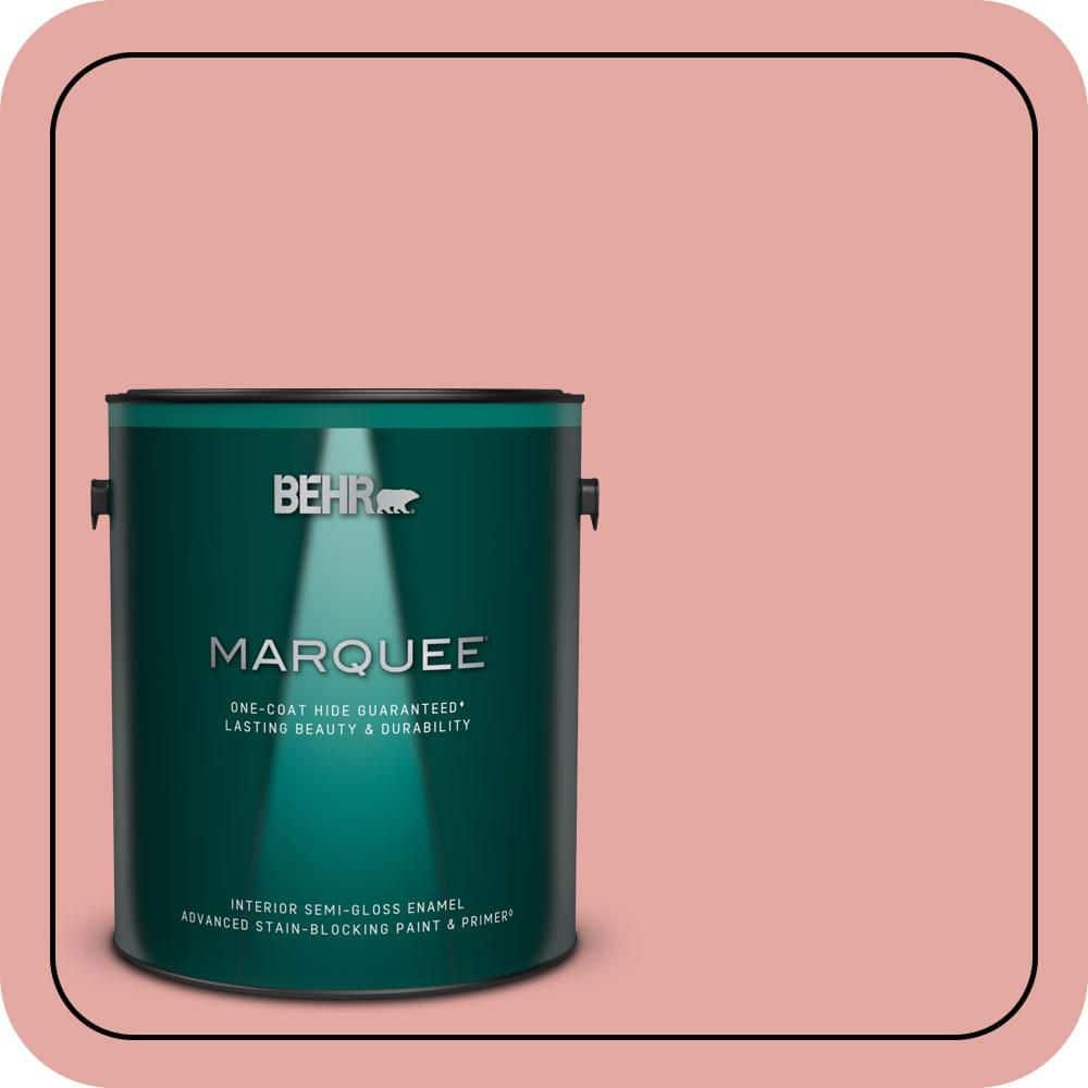 1 gal. #MQ4-03 Coral Fountain One-Coat Hide Semi-Gloss Enamel Interior Paint & Primer product image for price tracking