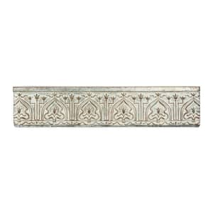 White and Grey Decorative Metal Wall Shelf