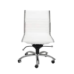 Amelia White Low Back Office/Desk Chair