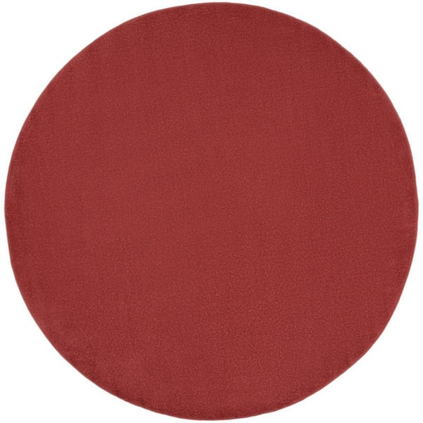 Brick Red 8 ft. x 8 ft. Woven Polypropylene Indoor/Outdoor Area Rug