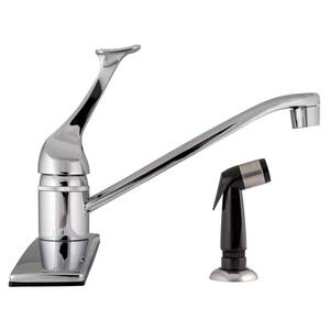 Millbridge Single-Handle Standard Kitchen Faucet with Side Sprayer in Polished Chrome