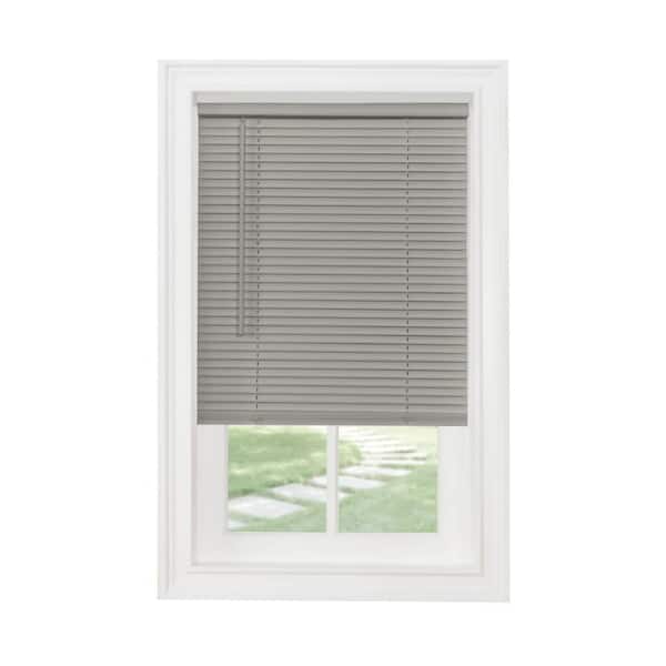 ACHIM GII Morningstar Grey Cordless Light Filtering Tilt Wand Mini Blind with 1 in. Slats-32 in. W x 72 in. L