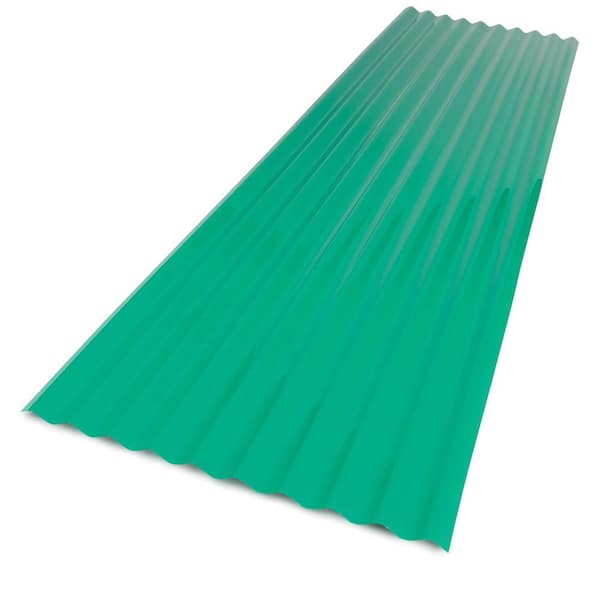 Green Pvc Corrugated Roof Panel, Corrugated Plastic Sheeting Home Depot