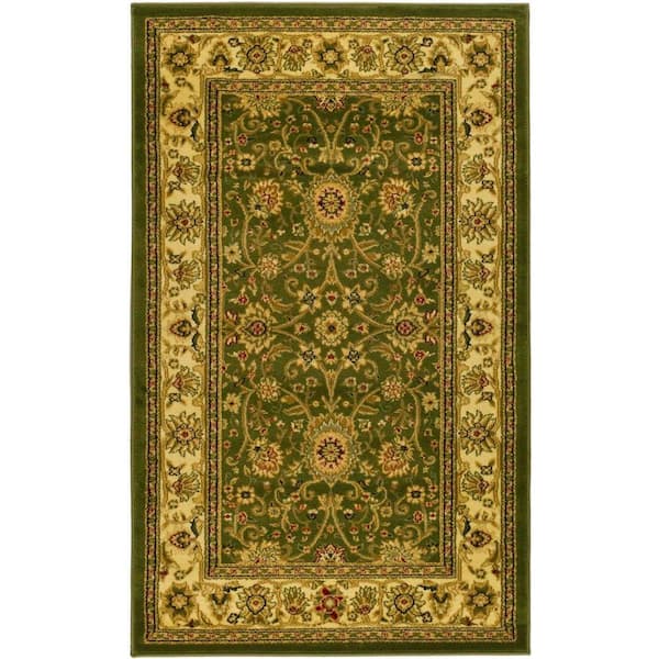 SAFAVIEH Lyndhurst Sage/Ivory Doormat 3 ft. x 5 ft. Border Floral Antique Area Rug