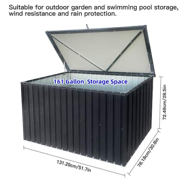 4 ft. W x 3 ft. D Metal Shed (12 sq. ft. )