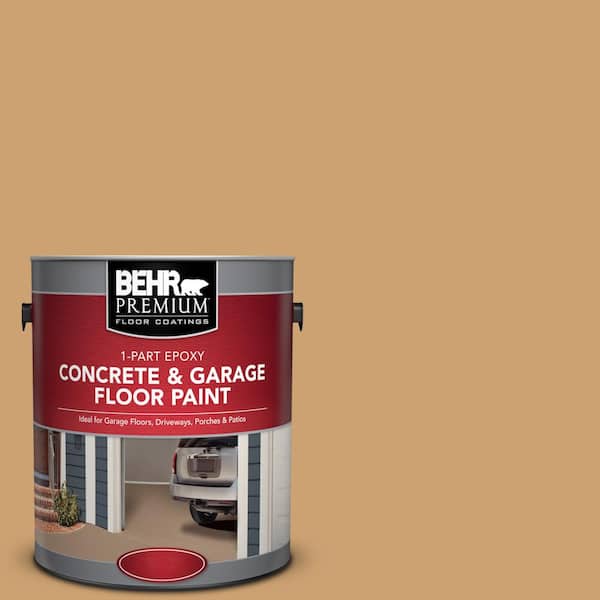 BEHR Premium 1 gal. #PFC-29 Gold Torch 1-Part Epoxy Satin Interior/Exterior Concrete and Garage Floor Paint