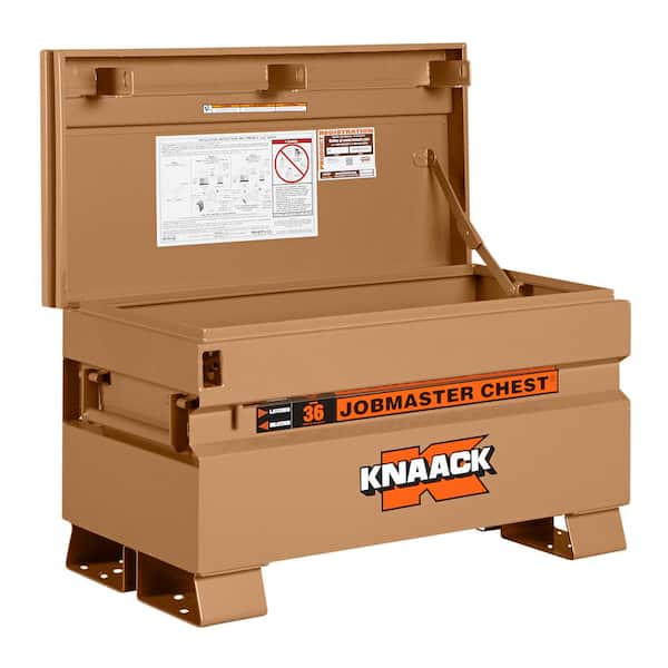 36 in. W x 19 in. D x 21.5 in. H, Steel Jobsite Tool Storage Chest with Lock