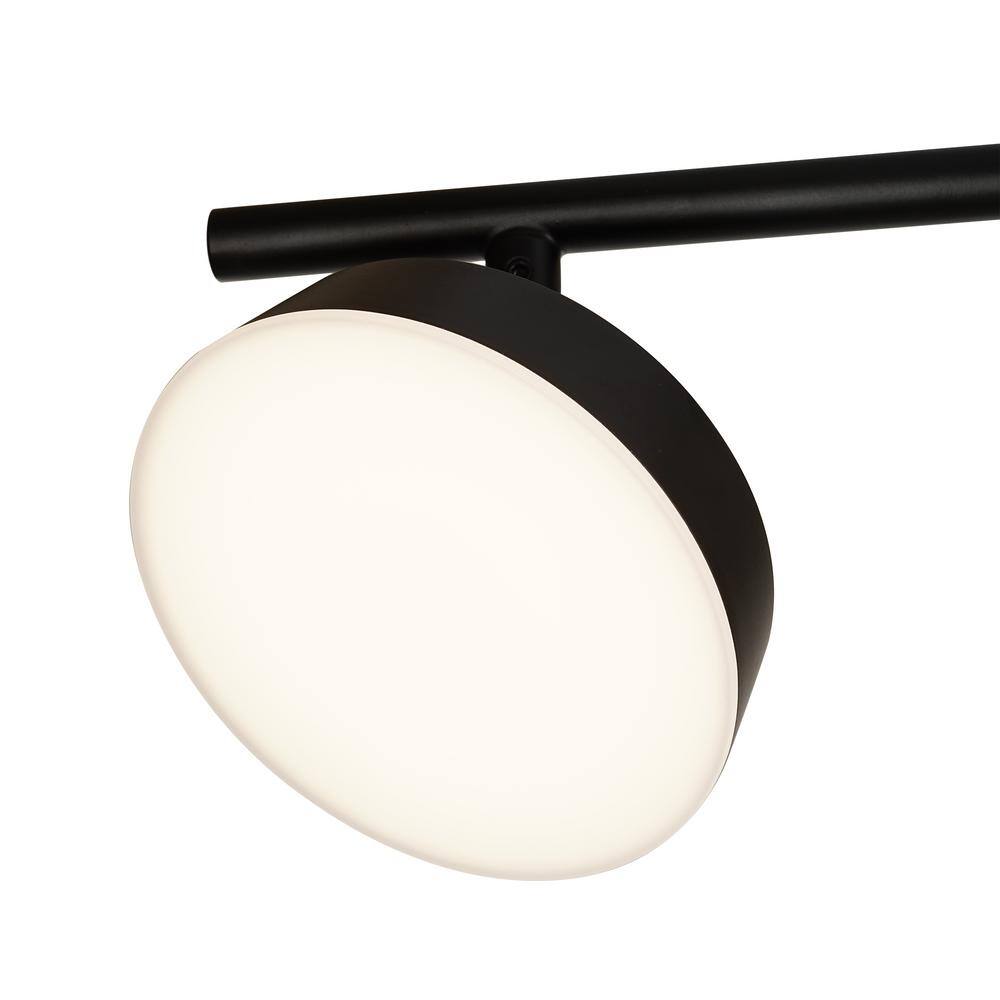 2 ft. Black LED Track Lighting Kit with White Shades